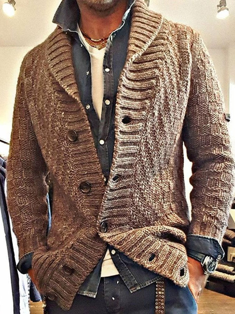 Shawl Collar Cardigan for Men