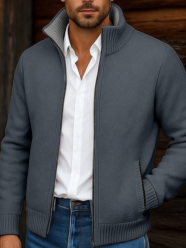 Stand Collar Cardigan for Men