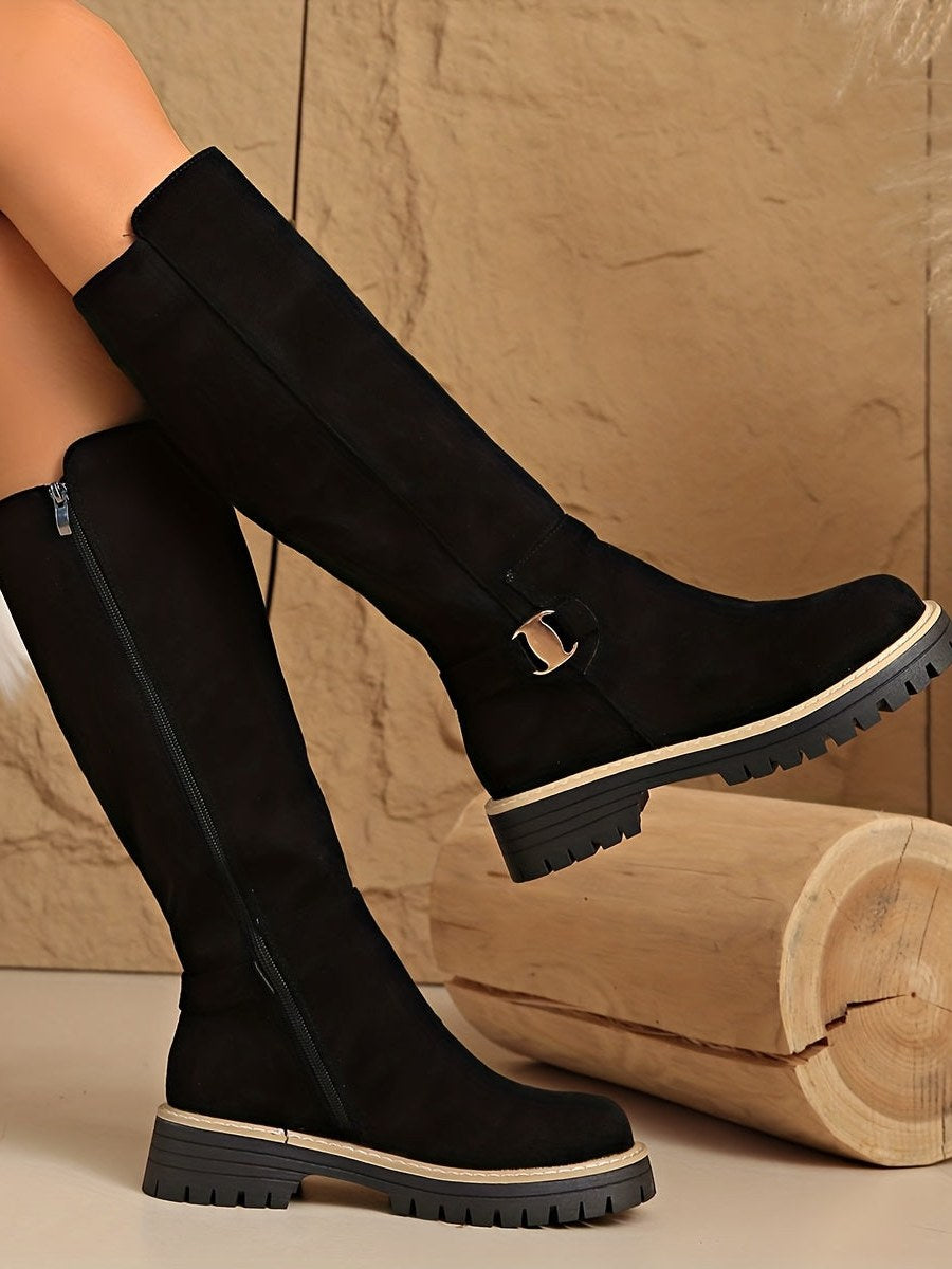Suede Knee High Boots for Women