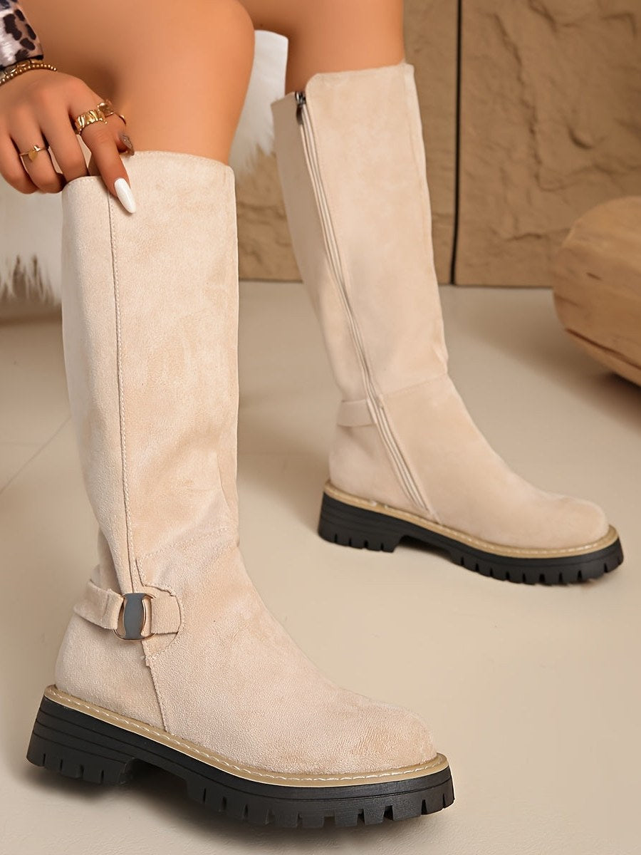 Suede Knee High Boots for Women