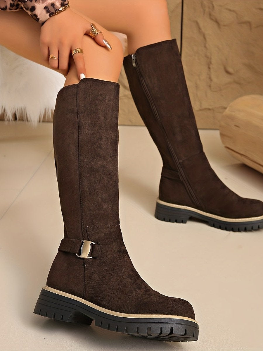 Suede Knee High Boots for Women