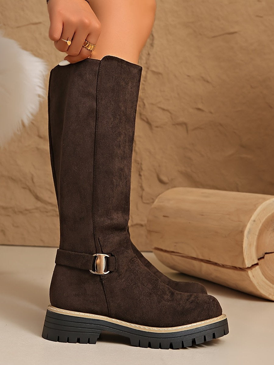 Suede Knee High Boots for Women