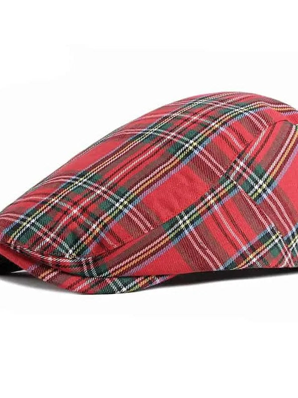 Tartan Flat Cap for Men