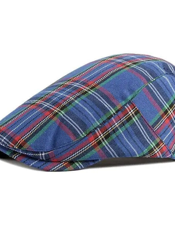 Tartan Flat Cap for Men