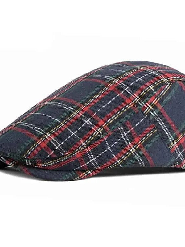 Tartan Flat Cap for Men