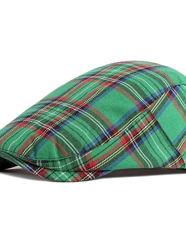 Tartan Flat Cap for Men