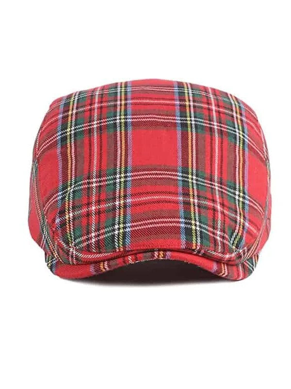 Tartan Flat Cap for Men