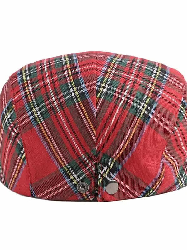 Tartan Flat Cap for Men