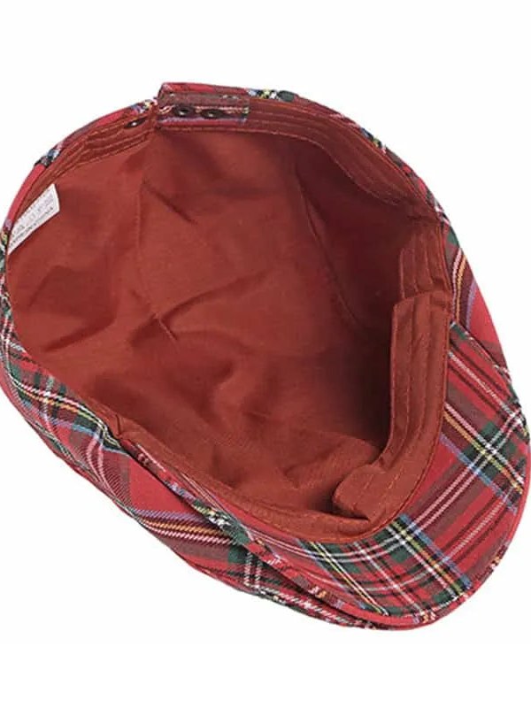 Tartan Flat Cap for Men