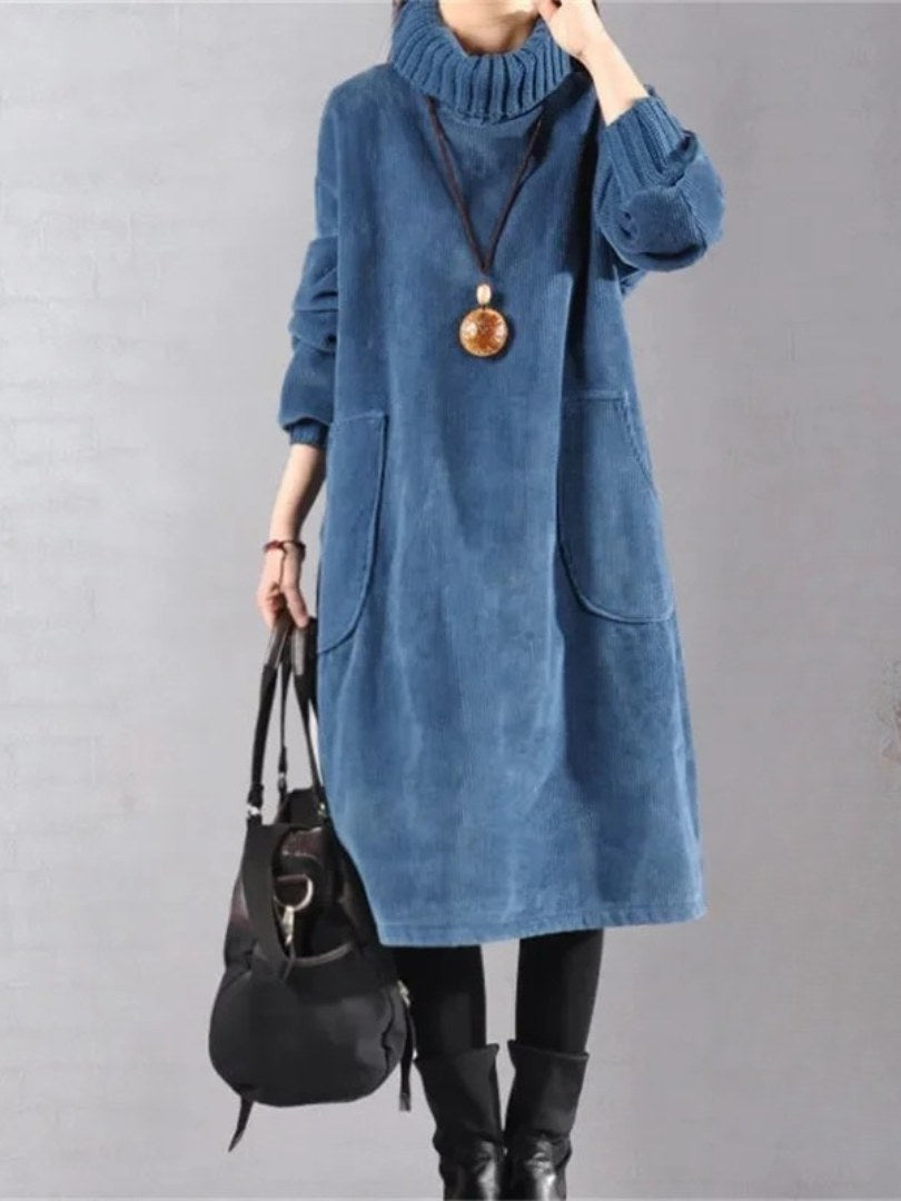 Turtleneck Sweater Dress for Women