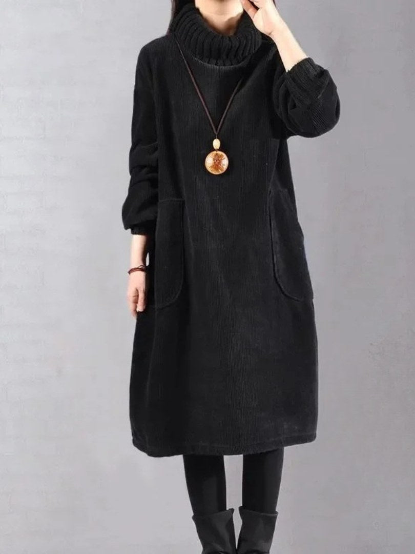 Turtleneck Sweater Dress for Women