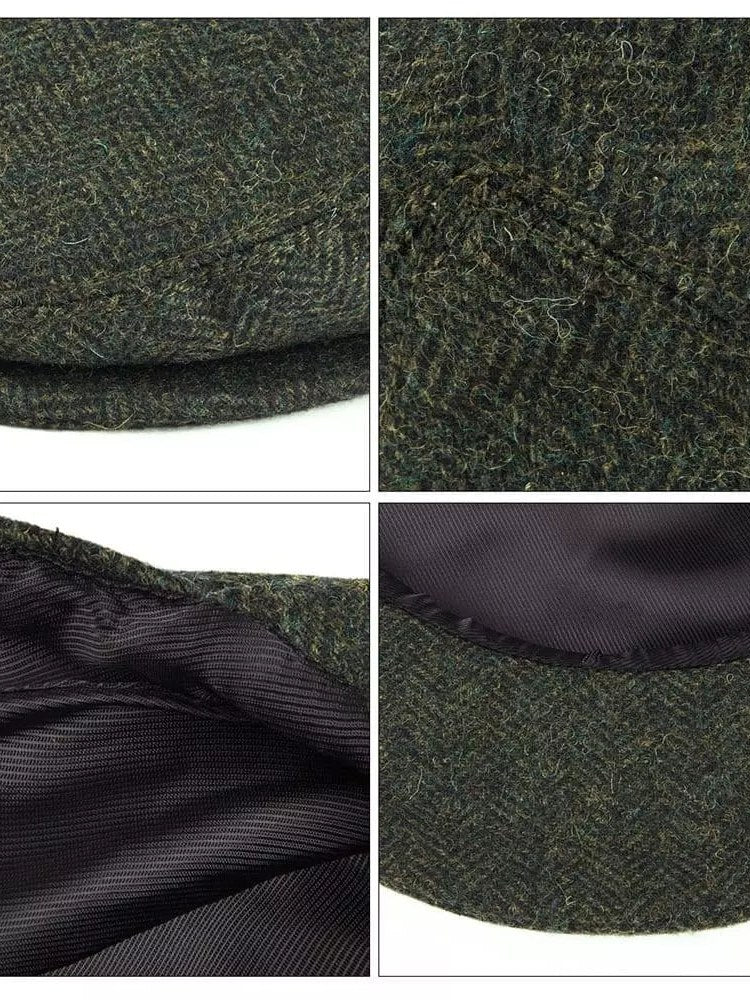 Wool Flat Cap for Men