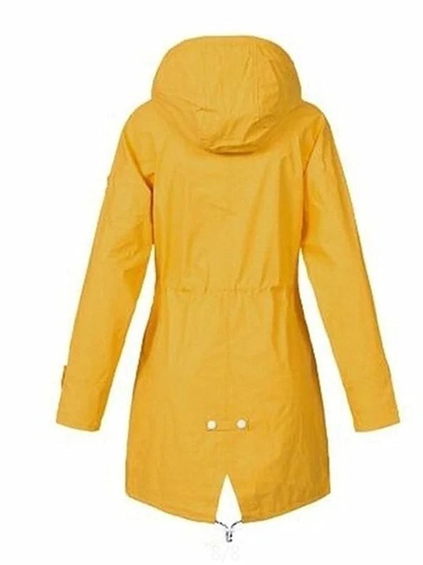 Zip Hooded Trench Coat for Women