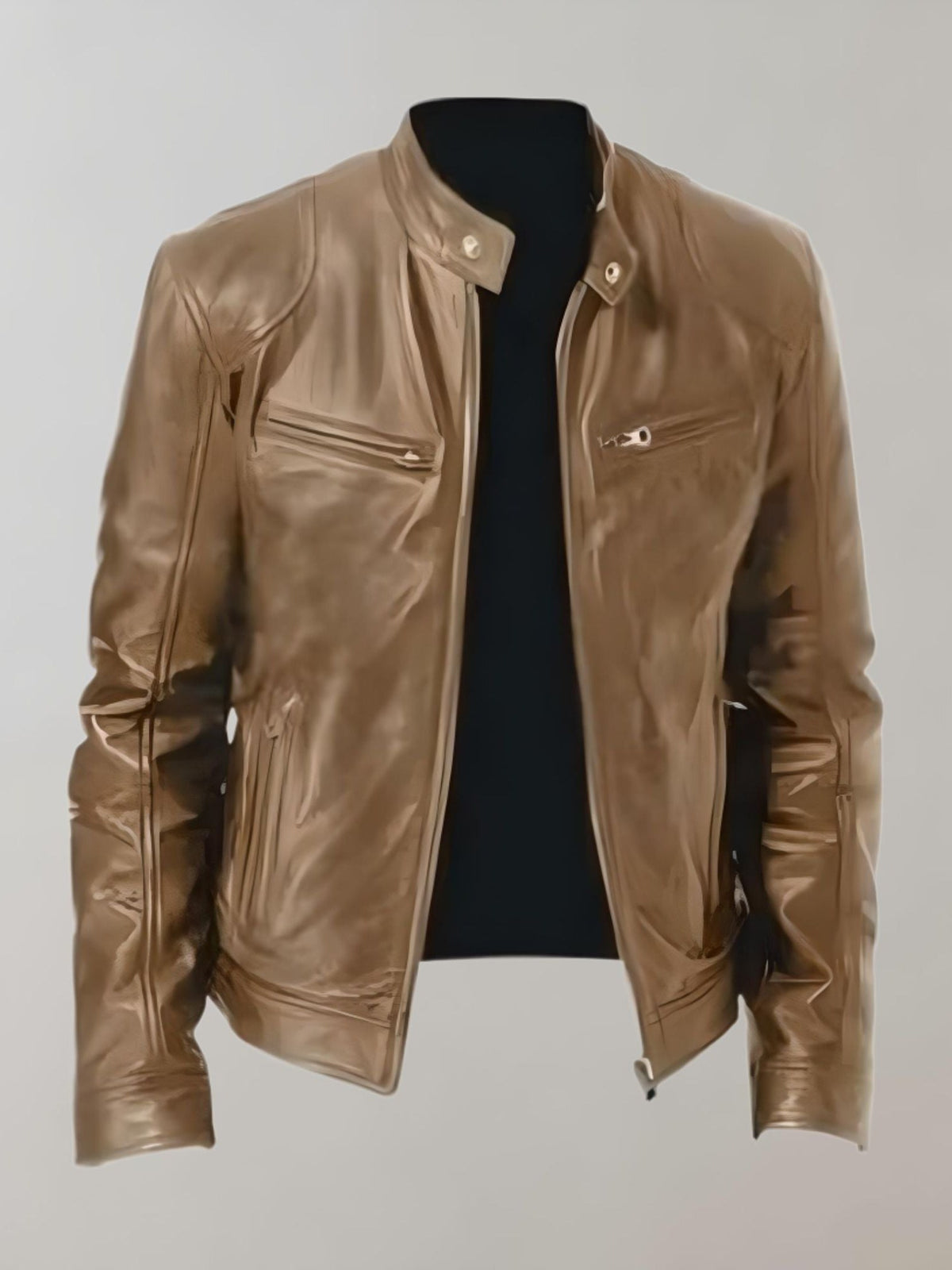 Zip Leather Jacket for Men