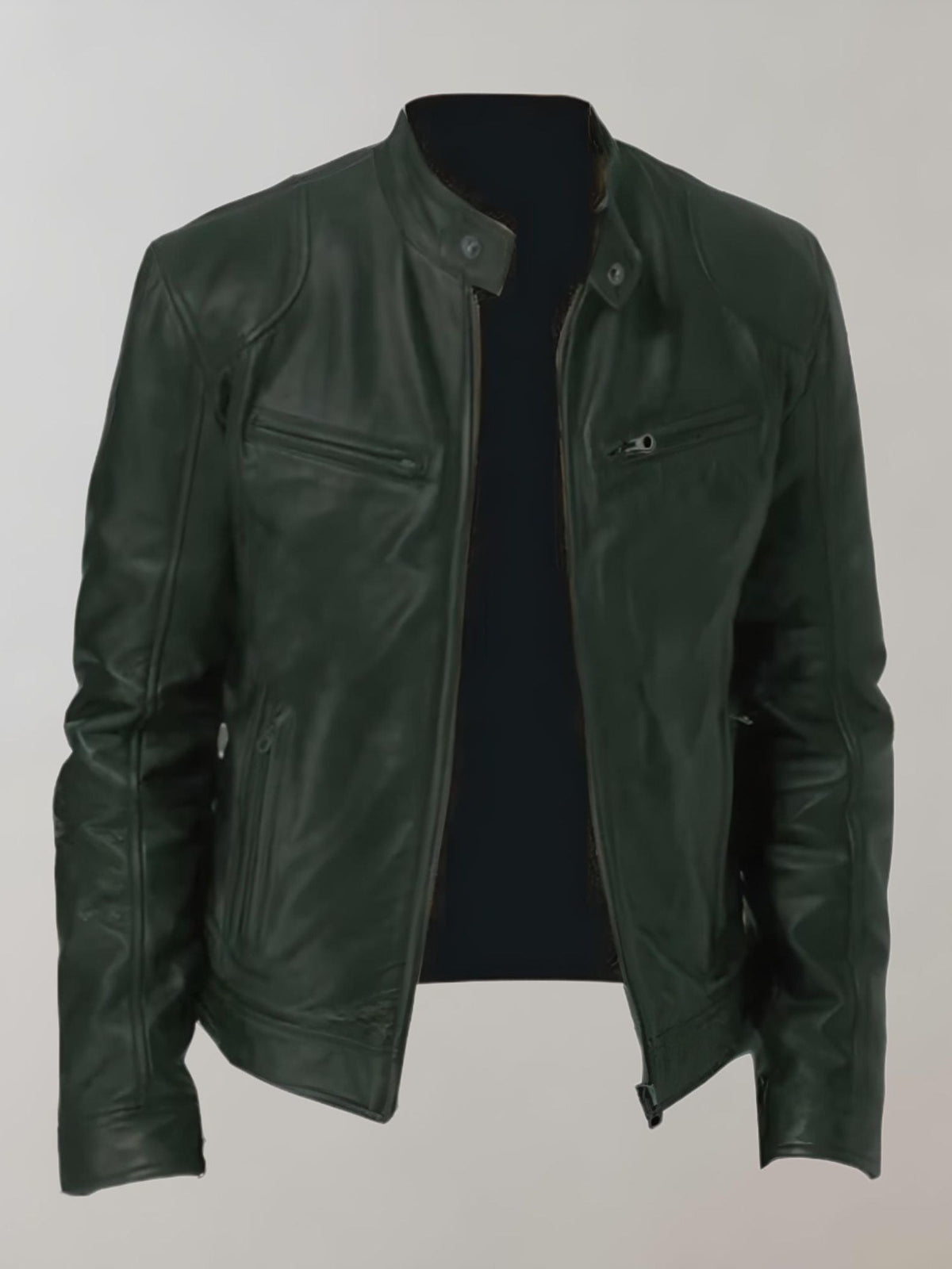 Zip Leather Jacket for Men