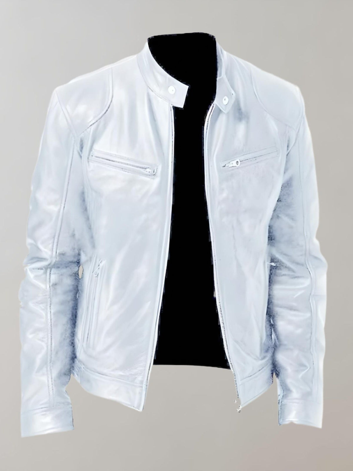 Zip Leather Jacket for Men
